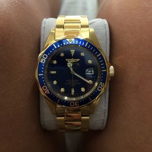 Gold & Blue Invicta Watch
